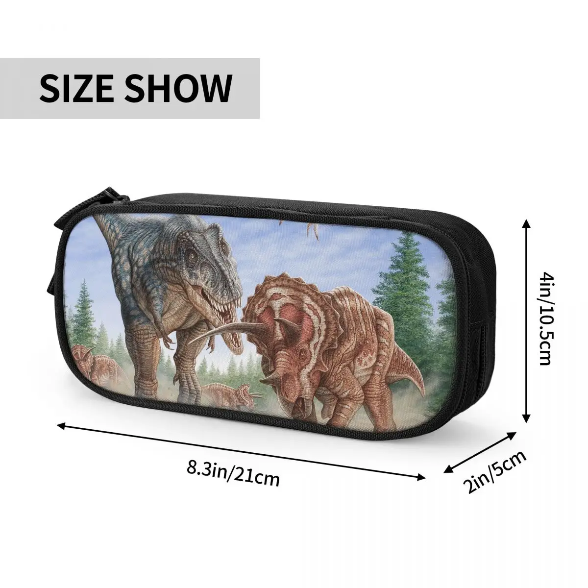 패션 공룡 동물 연필 케이스 분필 T-rex 연필 케이스 소녀 소년을위한 펜 대형 저장 가방 학교 용품 선물 문구