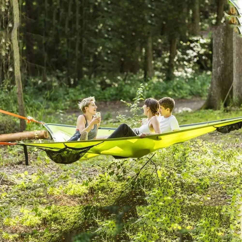 

Portable Triangle Hammock with Storage Bag Outdoor Hanging Bed Ultra-Light Multi Person Aerial Mat Double Park Camping Equipment