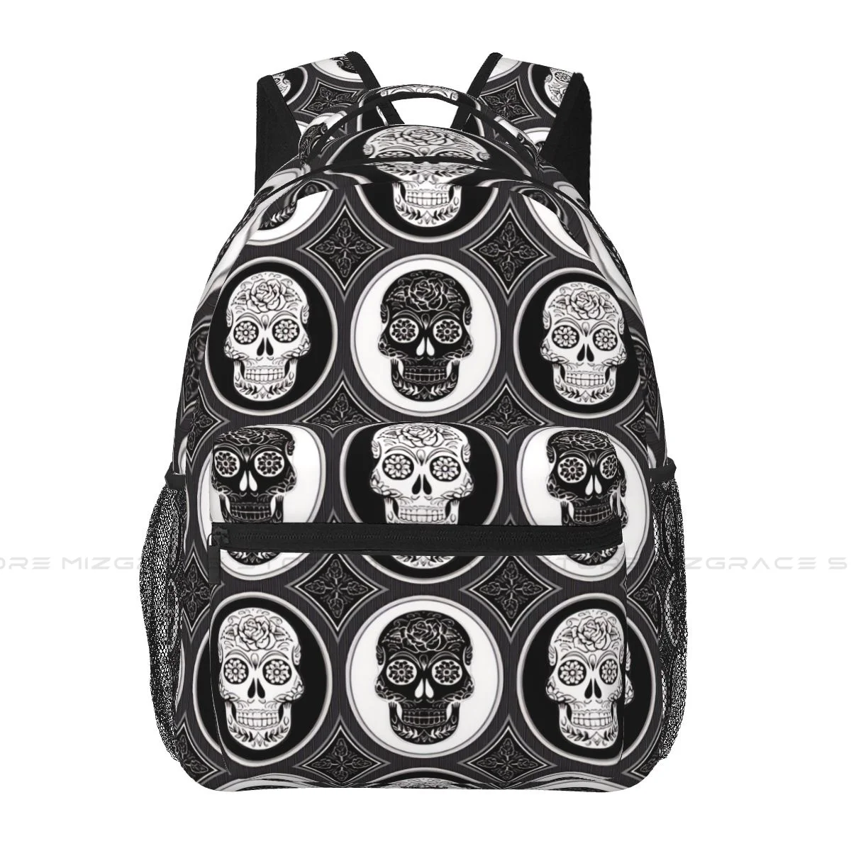 Skulls Calaveras Day Of The Dead Dia De Los Muertos Backpack Skull Style Travel Rucksack Daypack for Teenage School Laptop