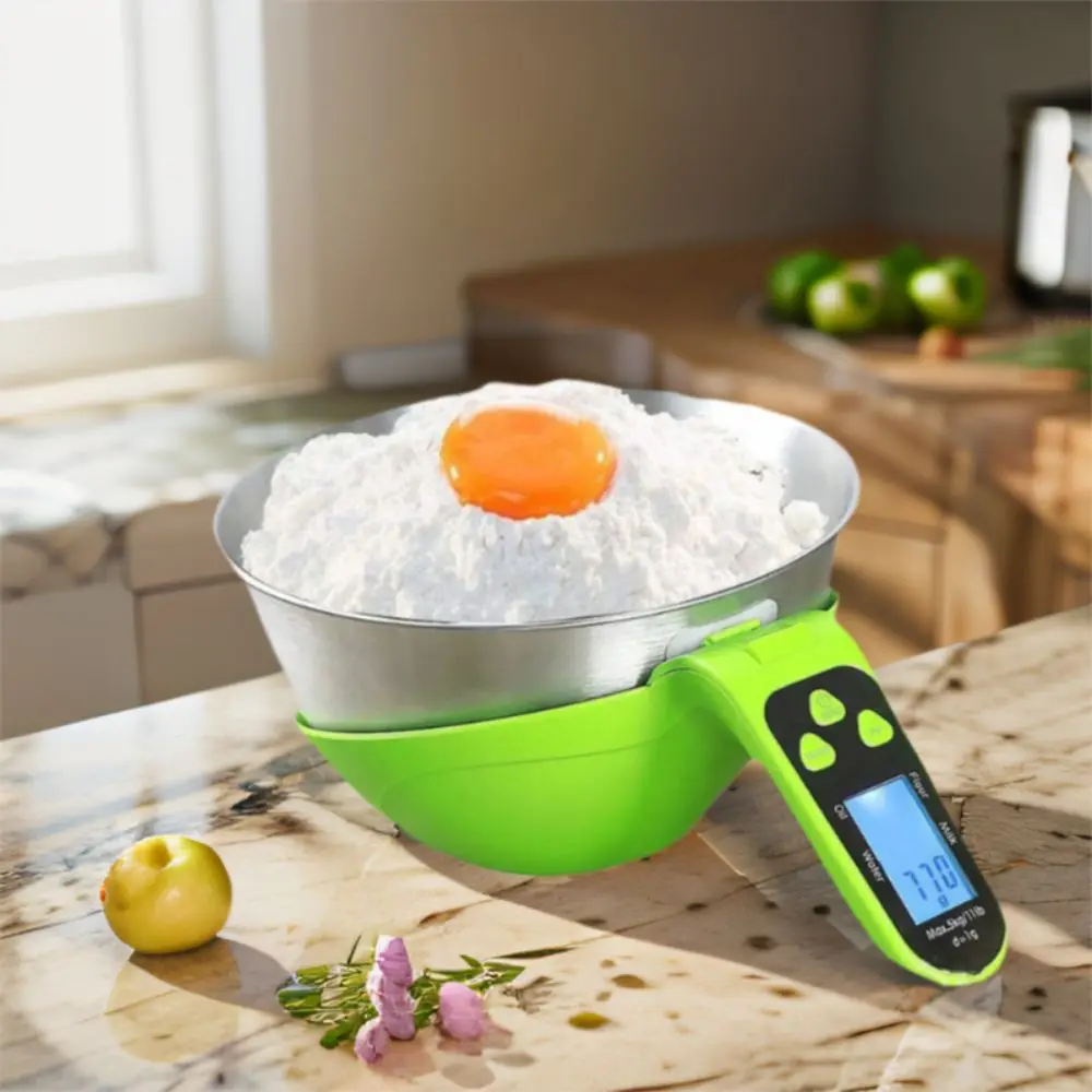 

Digital Electronic Scale Bowl with Graduated Measuring Cup Detachable Food Scale Precise 1g/5kg Food Weighing Bowl Liquid