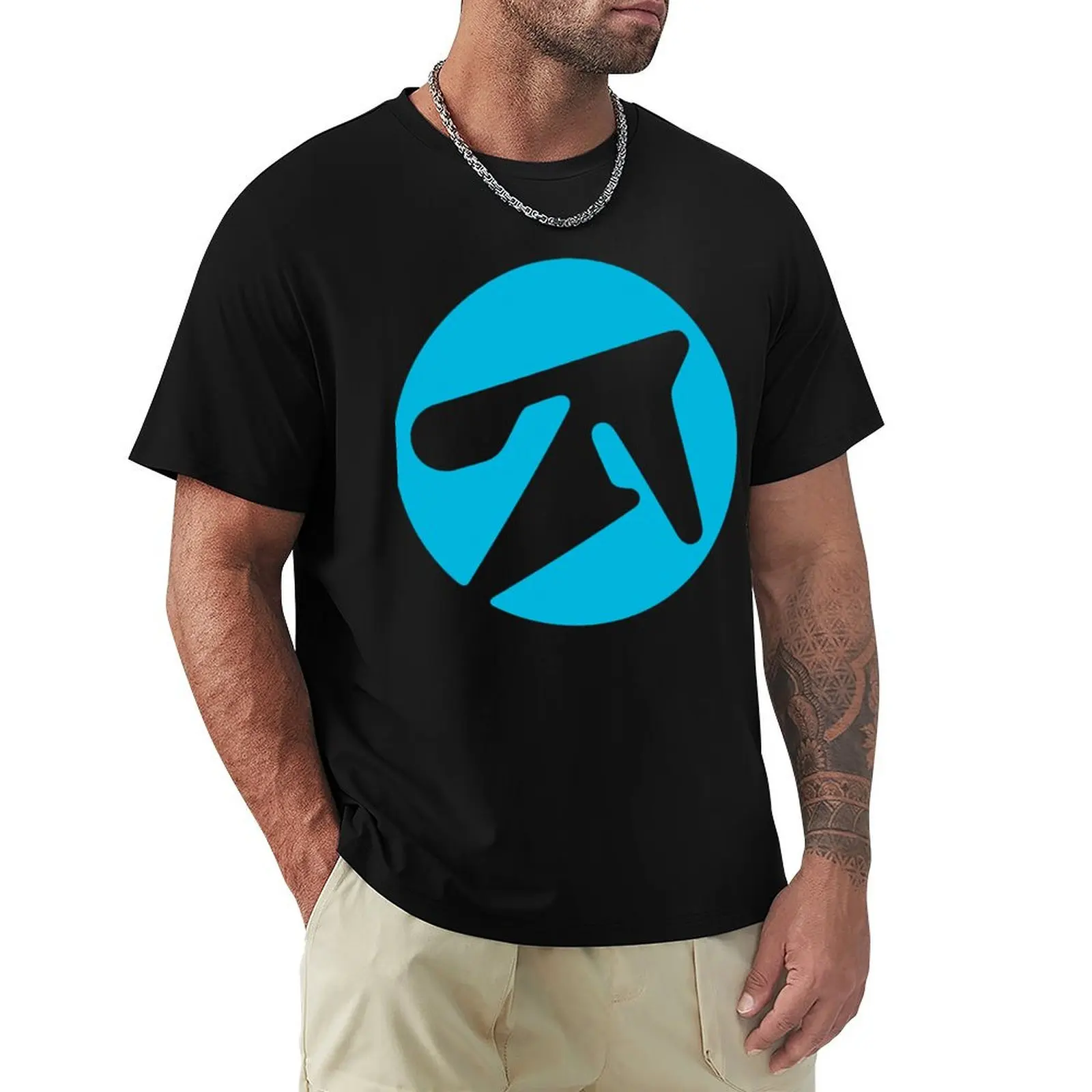 

Aphex twin alternative style in blue T-Shirt sweat anime figures custom t shirt cotton t shirt men