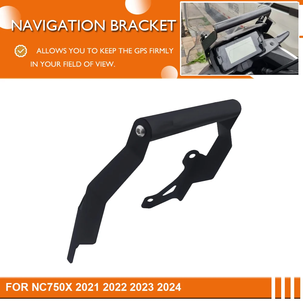 For NC 750 X Motorcycle GPS Navigation 22MM Rod Mounting Plate Bracket For NC750X 2021 2022 2023 2024 Mobilephone Holder Stand
