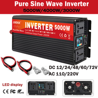 Inverter 12V 220V 3000W 4000W 5000W 24V DC To 110V AC Pure Sine Wave Voltage Converter 12 220 Power Car Micro Inverter