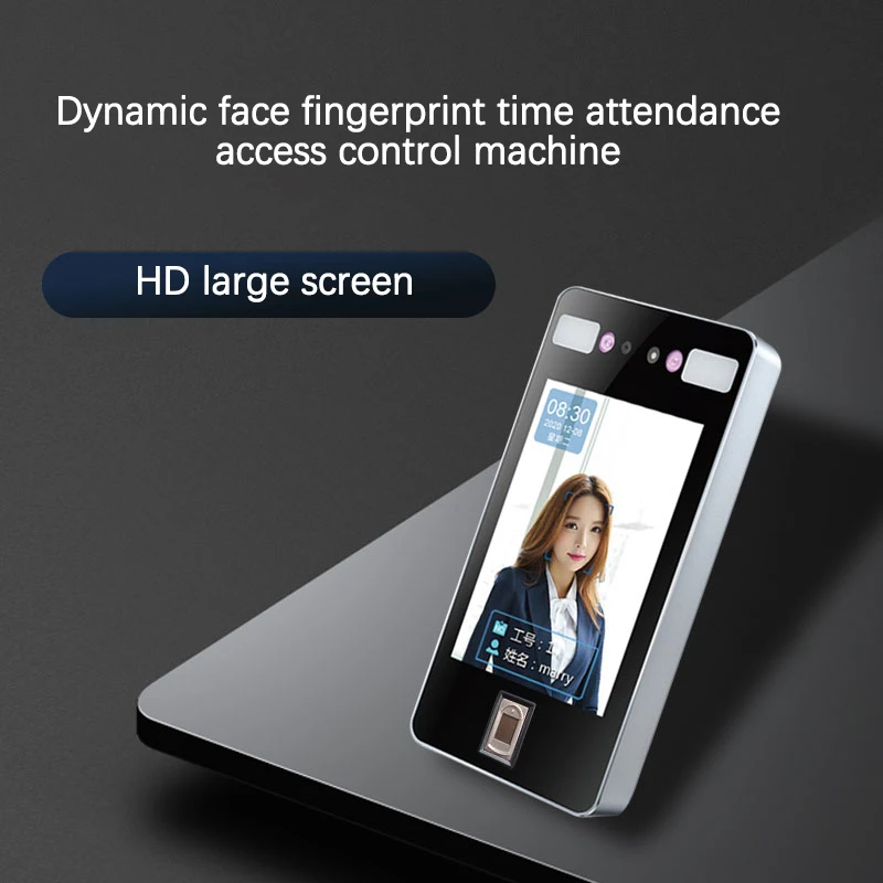 8-inch touch screen dynamic face temperature integrated machine dynamic face recognition attendance access control