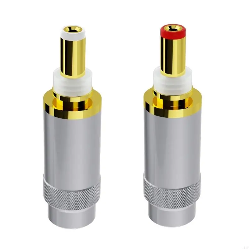 

L41E Brass DC5521 5525 Adapter Plugs Gold Plated Contacts Optimaled Conductivity