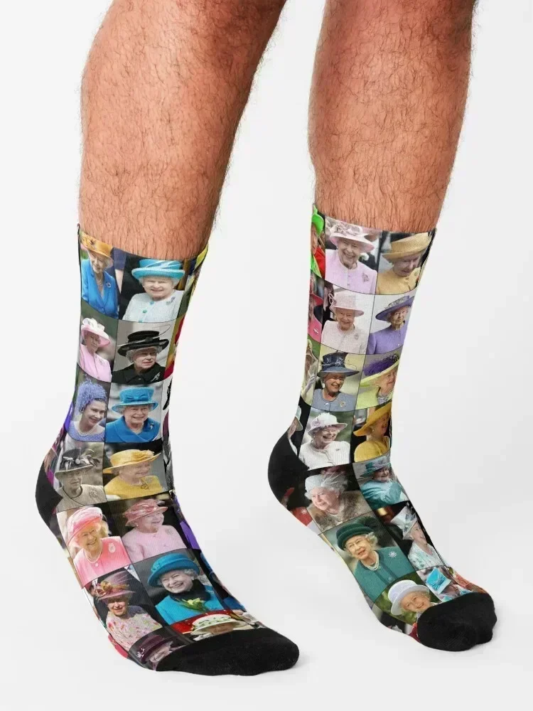 Queen Elisabeth II Hats Socks anti-slip Argentina basketball luxury Male Socks Women's