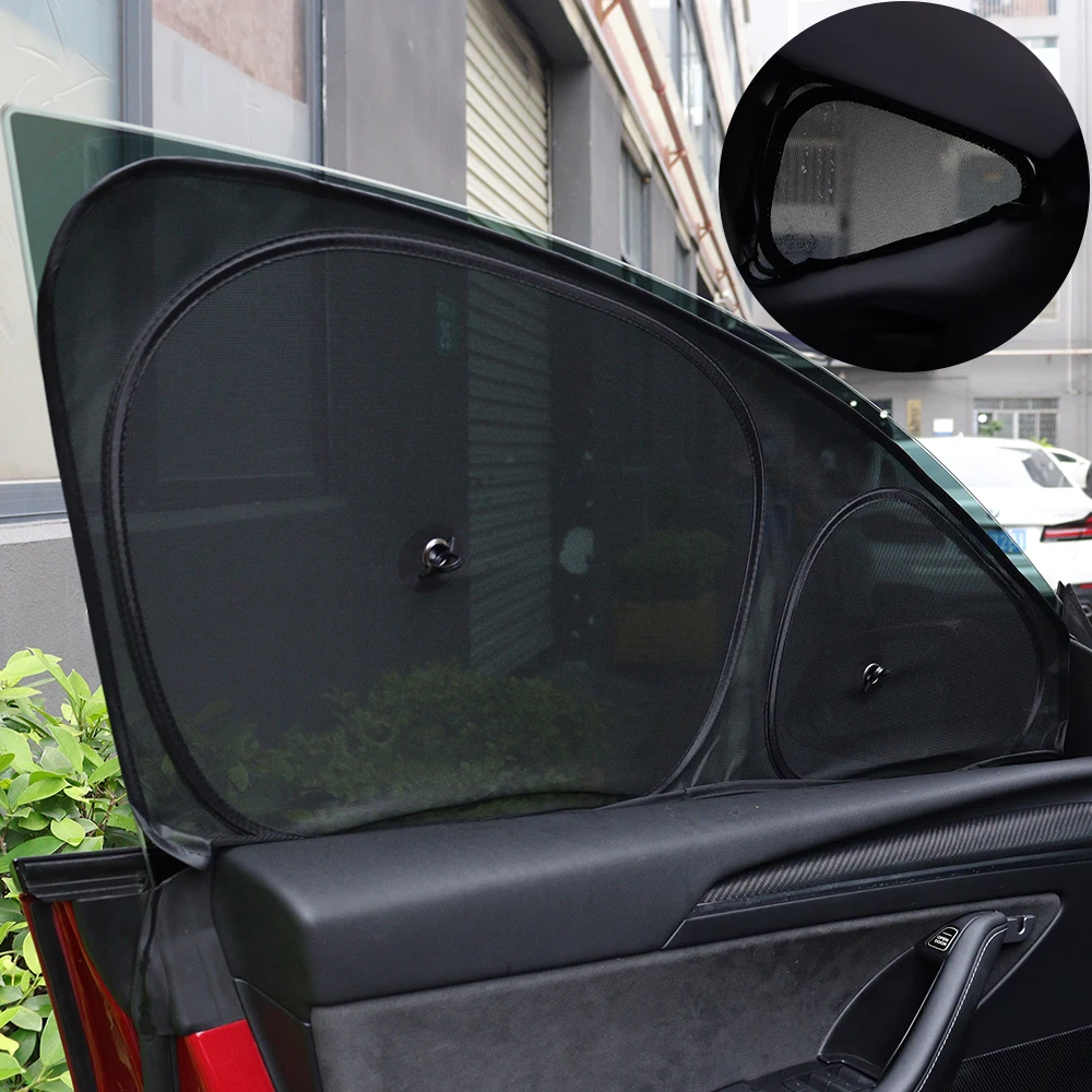 

Automotive Black Mesh Side Windows Sunshade Suction Cup UV protection Camping Sunshade for Tesla Model 3/Y/X/S Car