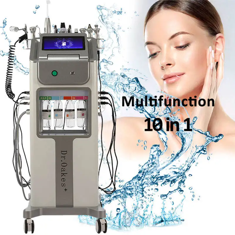 Beauty Salon Equipment Skin Wrinkle Remover Hydra Oxygen 10 In 1 Diamond Dermabrasion Jet Peel Machine Hydro Care Facial Machine