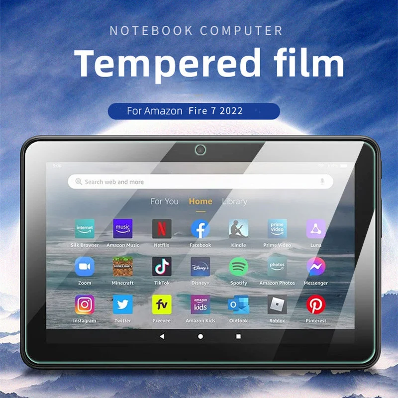 Screen Protector dla Kindle Fire 7 2022 7 Cal case szkło hartowane dla wszystkich nowych Amazon Fire 7 Tablet 2022 wydanie 12. Gen