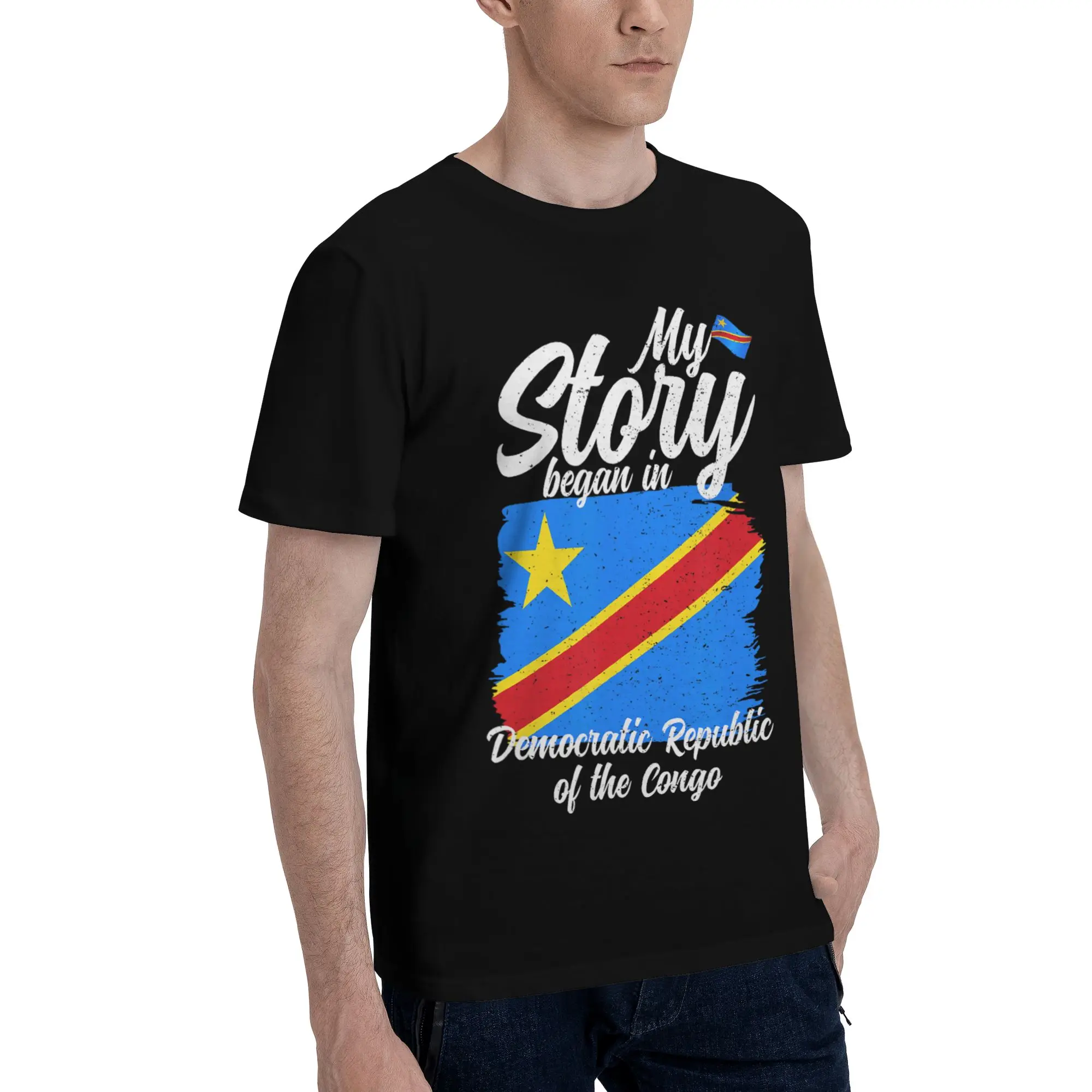 Men Women New Arrival Republic Of Congo Congolese Flag  Tee T Shirt Cotton  T-shirts Clothing