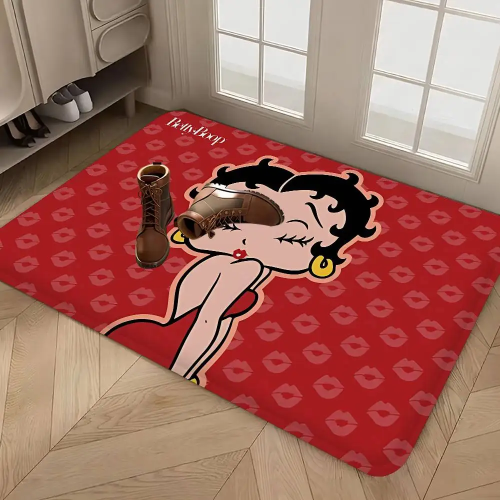B-Bettys B-Boops Floor Mat INS Style Soft Bedroom Floor House Laundry Room Mat Anti-skid Household Carpets