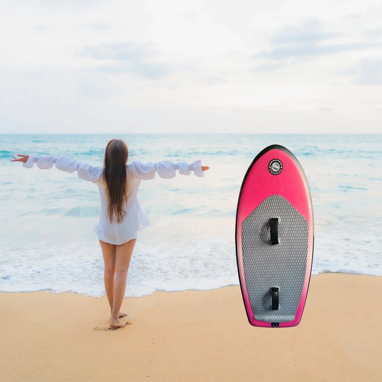 Hot Selling Customized Pink Double PVC Brushed Wire Hydrofoil Inflatable Surfboard Carbon Fiber Kite Surfboard Adults