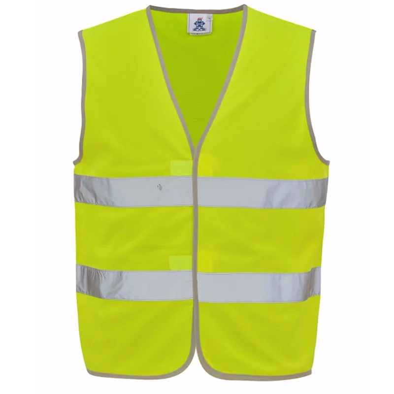 High Visibility Reflective Vest Hook&Loop Front Safety Vest With Reflective Strips Construction Workwear Safety Reflective Vest