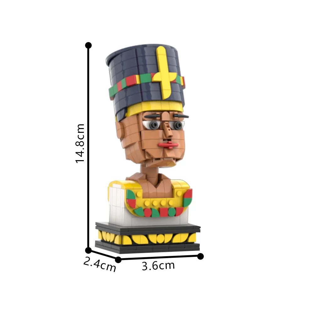 MOC Nefertiti – blocs de construction des reines égyptiennes, modèle de personnage d'action égyptien antique, briques assemblées, jouet pour enfants, cadeau