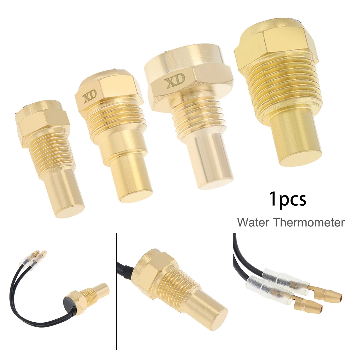 12V 24V Czujnik temperatury wody Uniwersalny samochodowy czujnik temperatury wody 50K Wtyczka głowicy do samochodu ciężarowego Miernik 10mm 12mm 14mm 16mm 17mm 21mm
