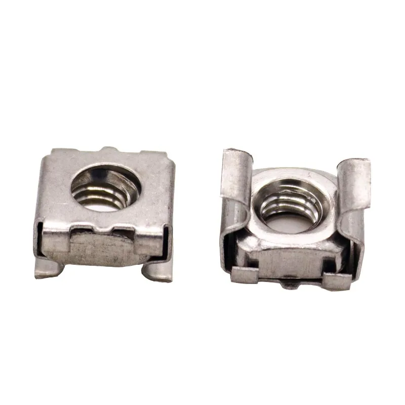 

1/2/5/10pcs M4 M5 M6 M8 M10 M12 A2-70 304 Stainless Steel Square Clip Floating Cage Nut for Server Cabinet Shelf Rack Mount