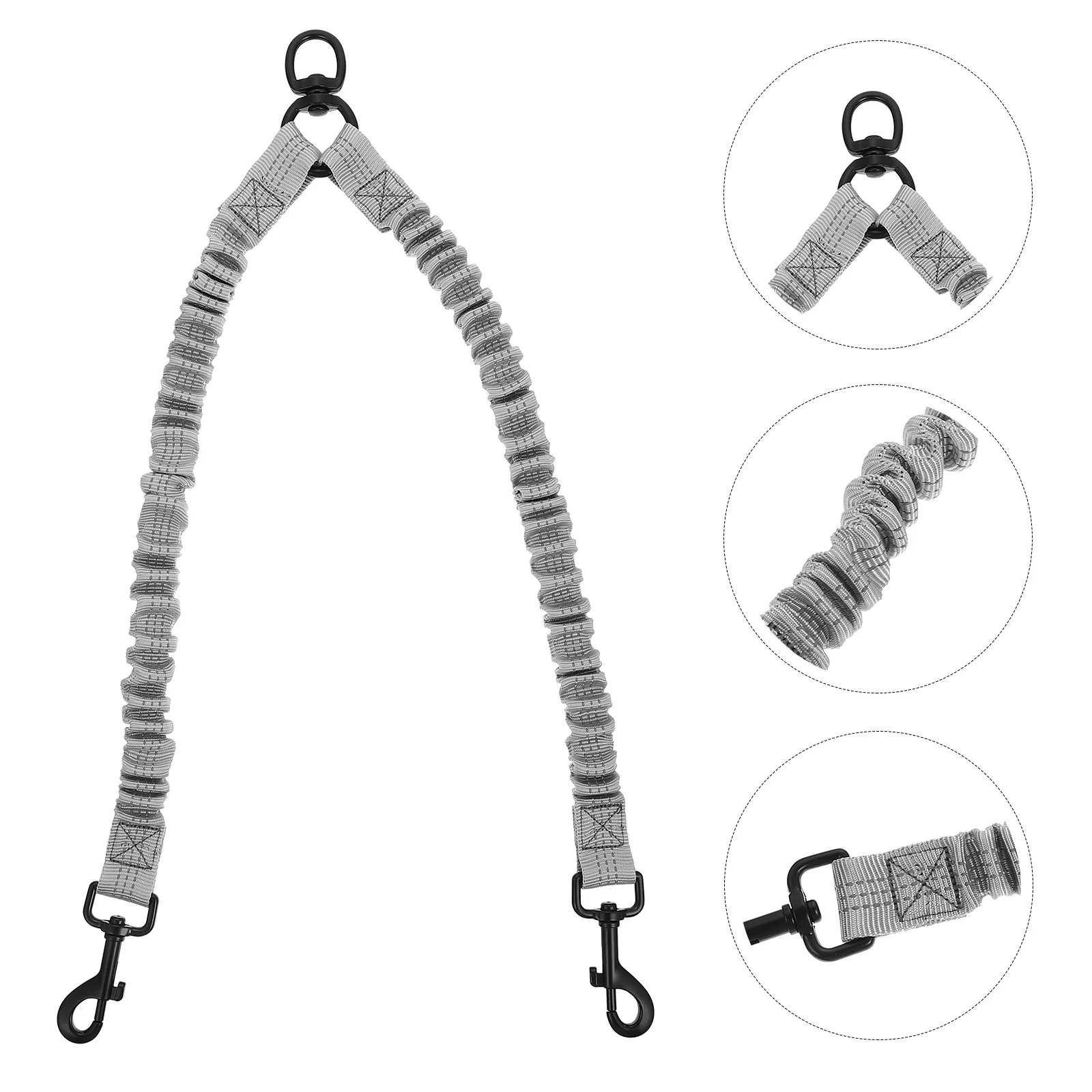 

Double-End Pet Dog Leash Reflective Strong Elastic Outdoor Leash Ergonomic Design Safety Walking Training Rope