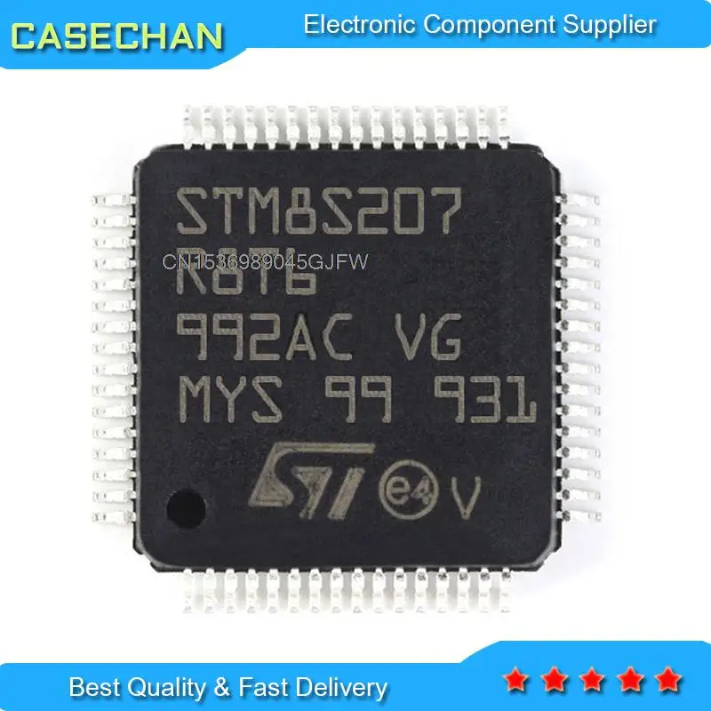 

50PCS STM8S208RBT6 STM8S208R8T6 QFP64 STM8S207R8T6 STM8L152R8T6 QFP STM8S microcontroller chip in stock 100% new and original