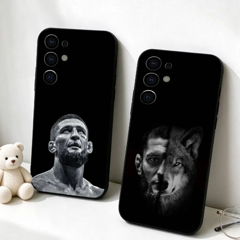 Fighter Khamzat Chimaev Borz  Phone Case For Samsung S26,S25,S24,S23,S22,S21,S30,Ultra,Plus,Fe,Soft Silicone Black Cover Gift