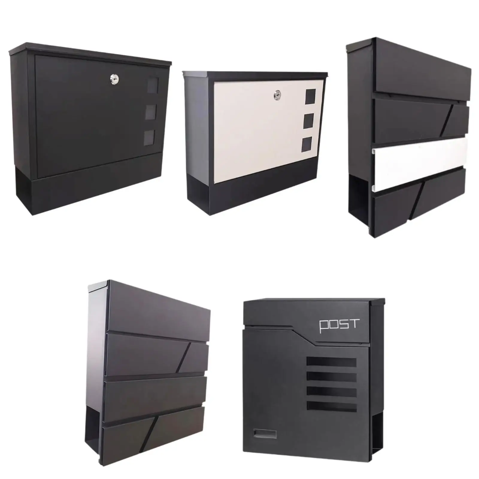 

Wall Mount Mailbox Easy to Install Waterproof Practical Weatherproof Mailbox Metal Letter Box Locking Mailbox Heavy Duty