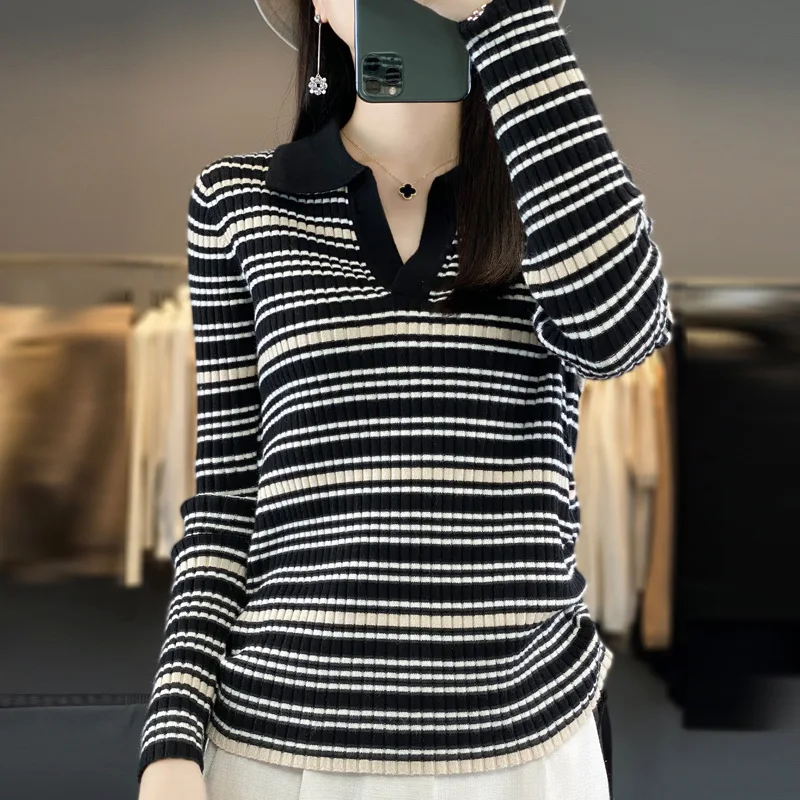 

Women Sweaters Autumn Winter Warm Clothing Fashion Casual Sweater Long Sleeve Jumper Polo Collar Slim Fit Pullovers Top T946