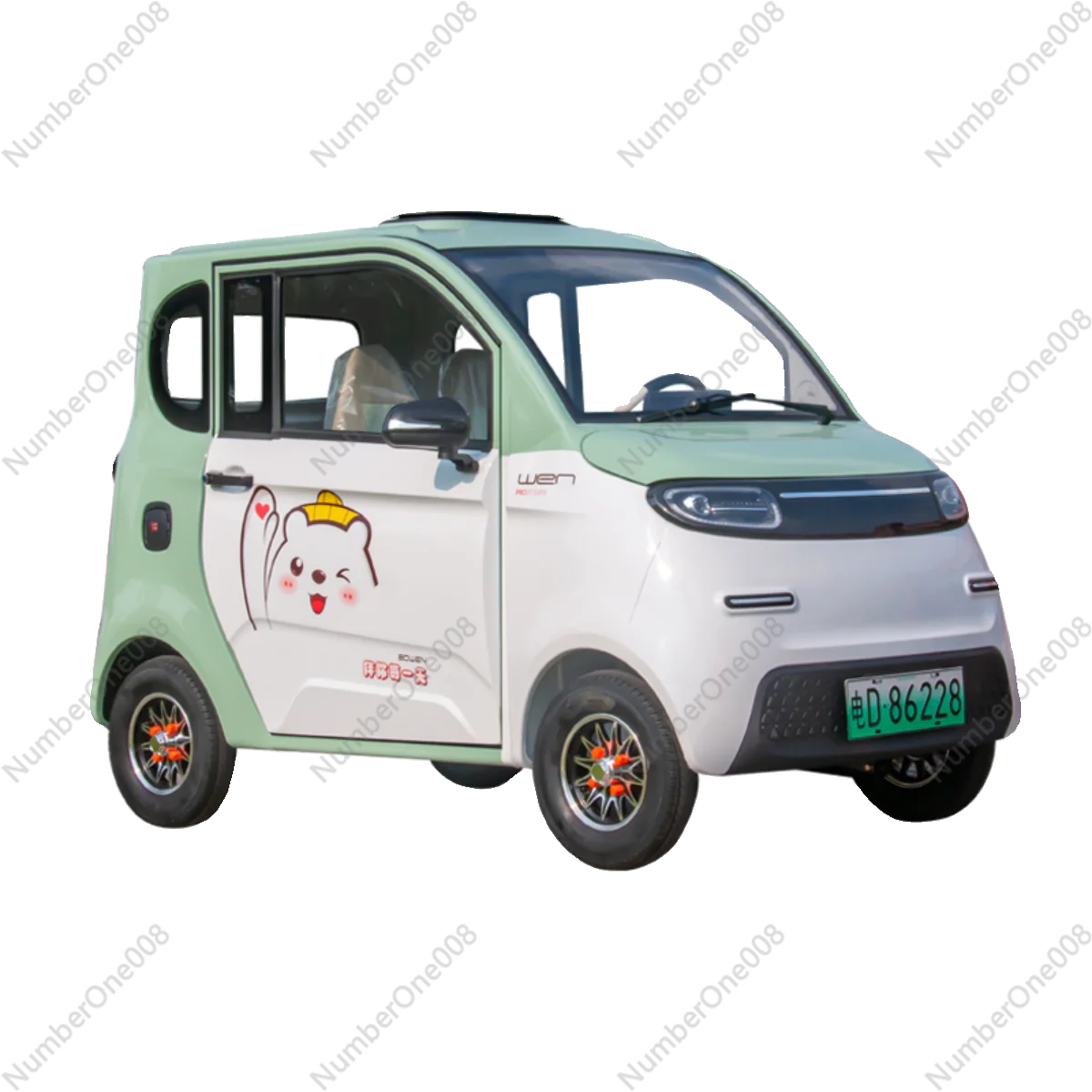 New Energy Electric Four-wheeler Household Women's Small Transportation Car Adult Gasoline-electric Dual-purpose Warm Air