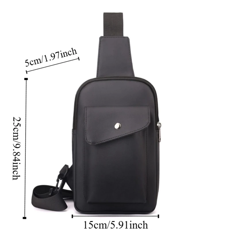 Simple Large Capacity Male Chest Bag Casual Waterproof Mobile Phone Bag Korean Style Crossbody Men Waist Bag Unisex