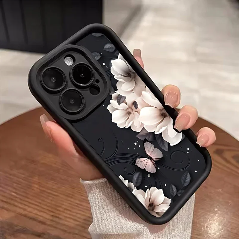 Funda con estampado de flores para Infinix Note 40 Hot 50 40 Pro 30i 30 Play 40i GT 20 10 Tecno Camon 30 Spark 30C 10 Pro 20C Smart 8 9