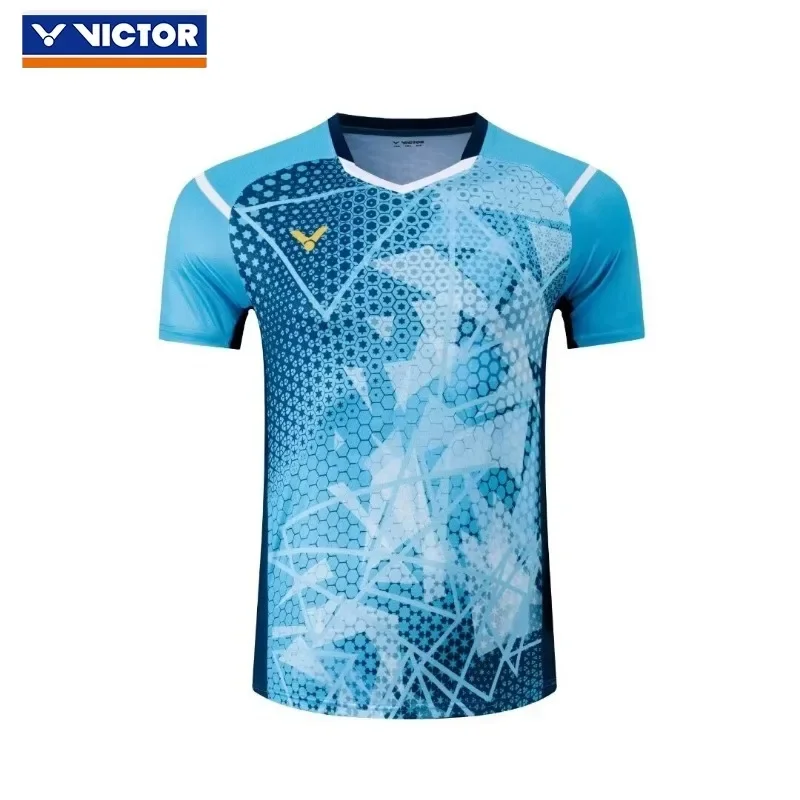 New Victor badminton suit new quick drying competition ball suit short sleeve breathable sweat absorption sports T-shirt top set