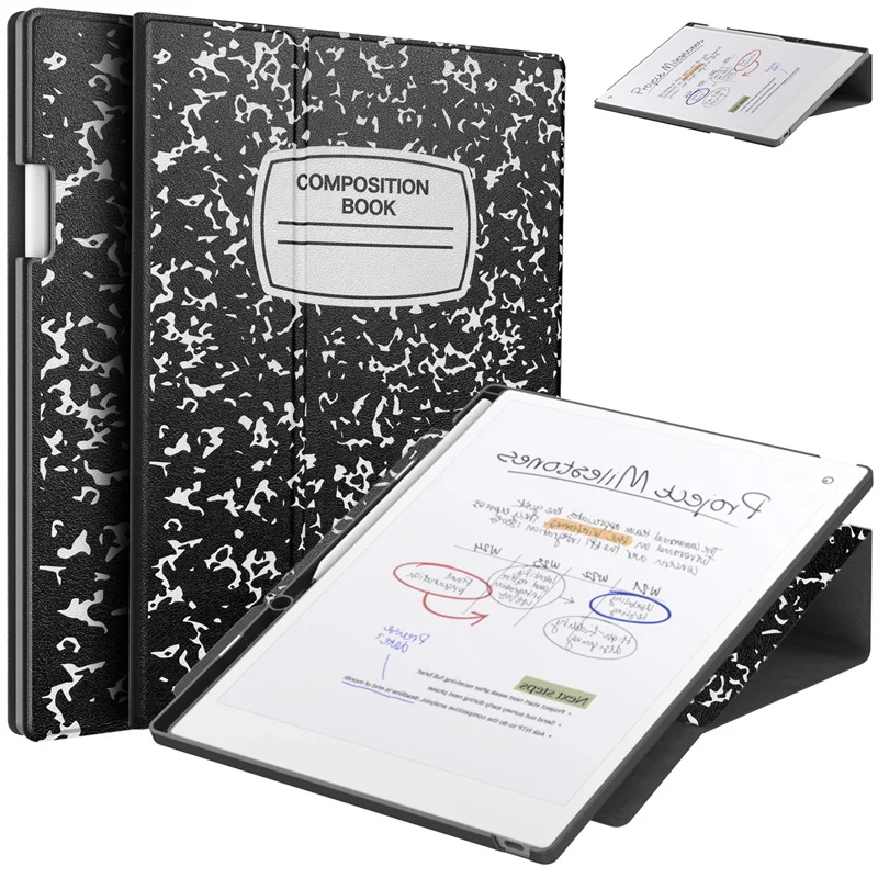 

Built-in Pencil Holder For Funda Remarkable Paper Pro (2024) Smart Case 11.8" eBook Slim 360 Degree Rotative Cover Hard Coque