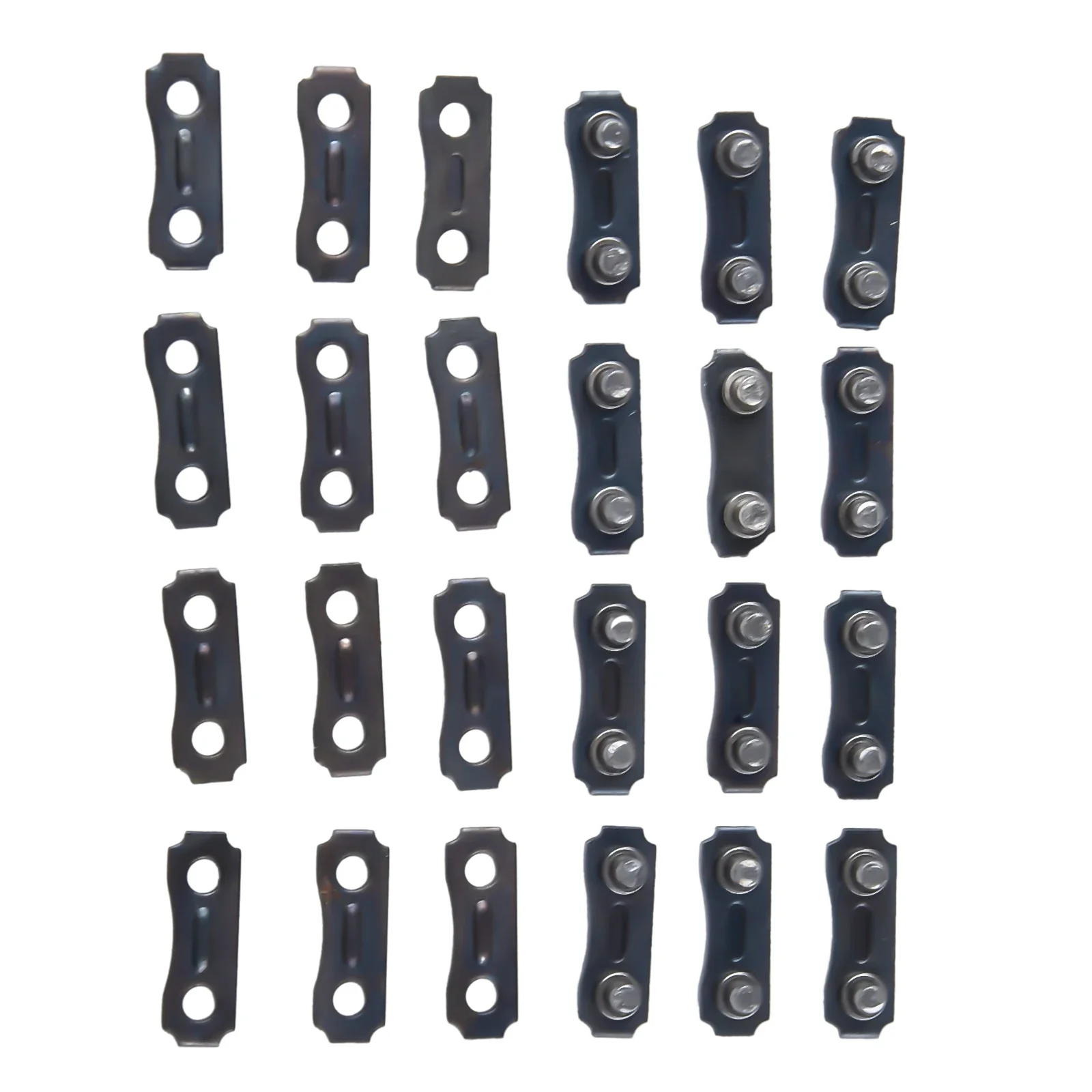 12 Sets Chain Links Heavy Duty Chainsaw Chain Repair Kits 3/8 LP .050 Inch Links Tie Straps Outdoor Power Equipment Chainsaw