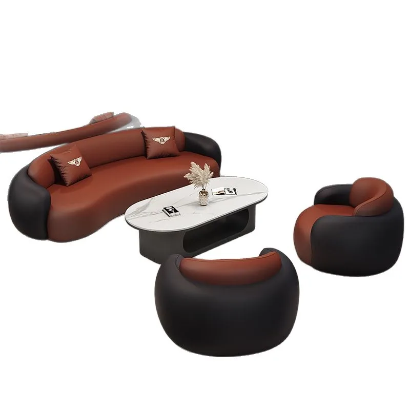 

Office sofa light luxury high-end combination business lobby meeting guests to negotiate modern rest area reception sofa