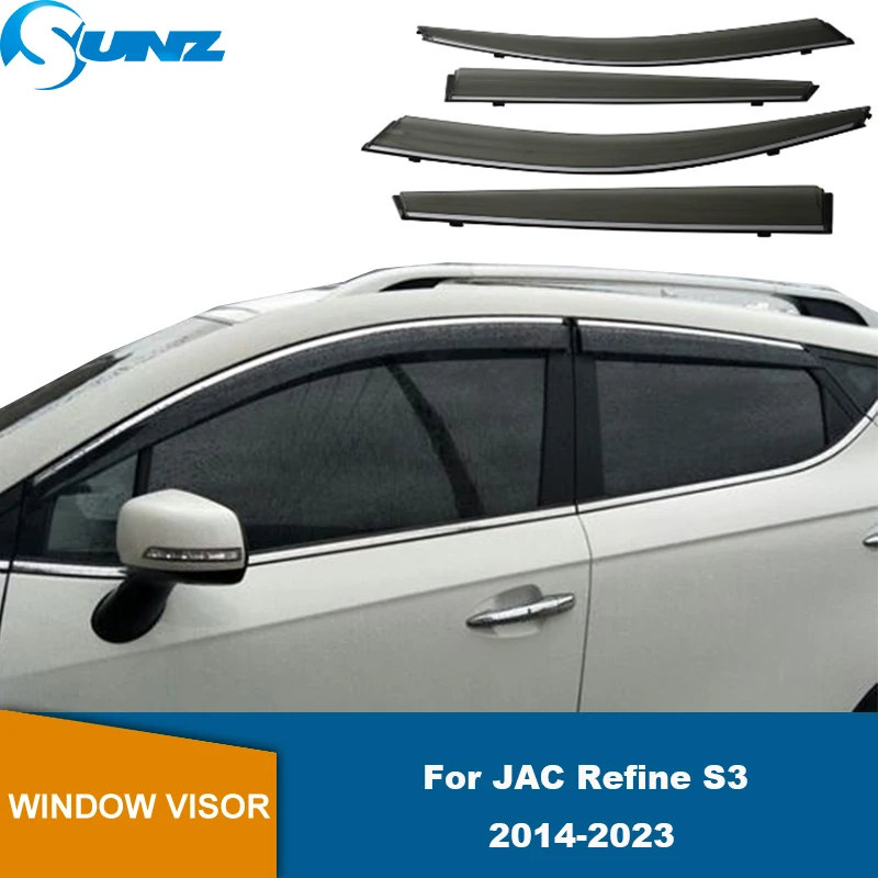 4PCS Window Deflector For JAC Refine S3 2014 2015 2016 2017 2018 2019 2020 2021 2022 2023 Car Side Window Visor Guard Door Visor