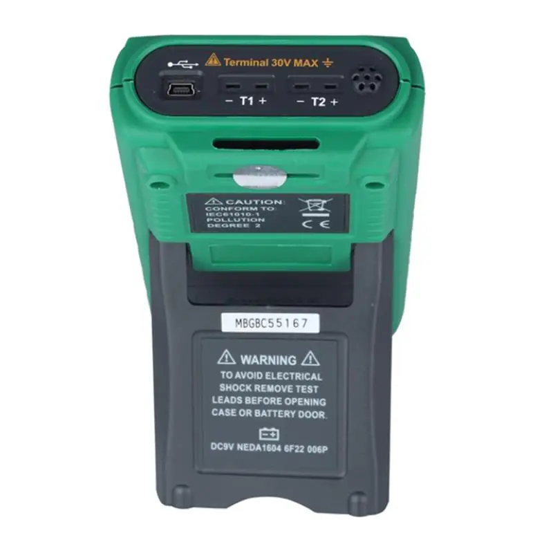 MASTECH MS6514 ميزان الحرارة الرقمي ثنائي القناة + 1 قطعة 50 مللي متر و 1 قطعة 100 مللي متر K-نوع الحرارية استشعار درجة الحرارة التحقيق