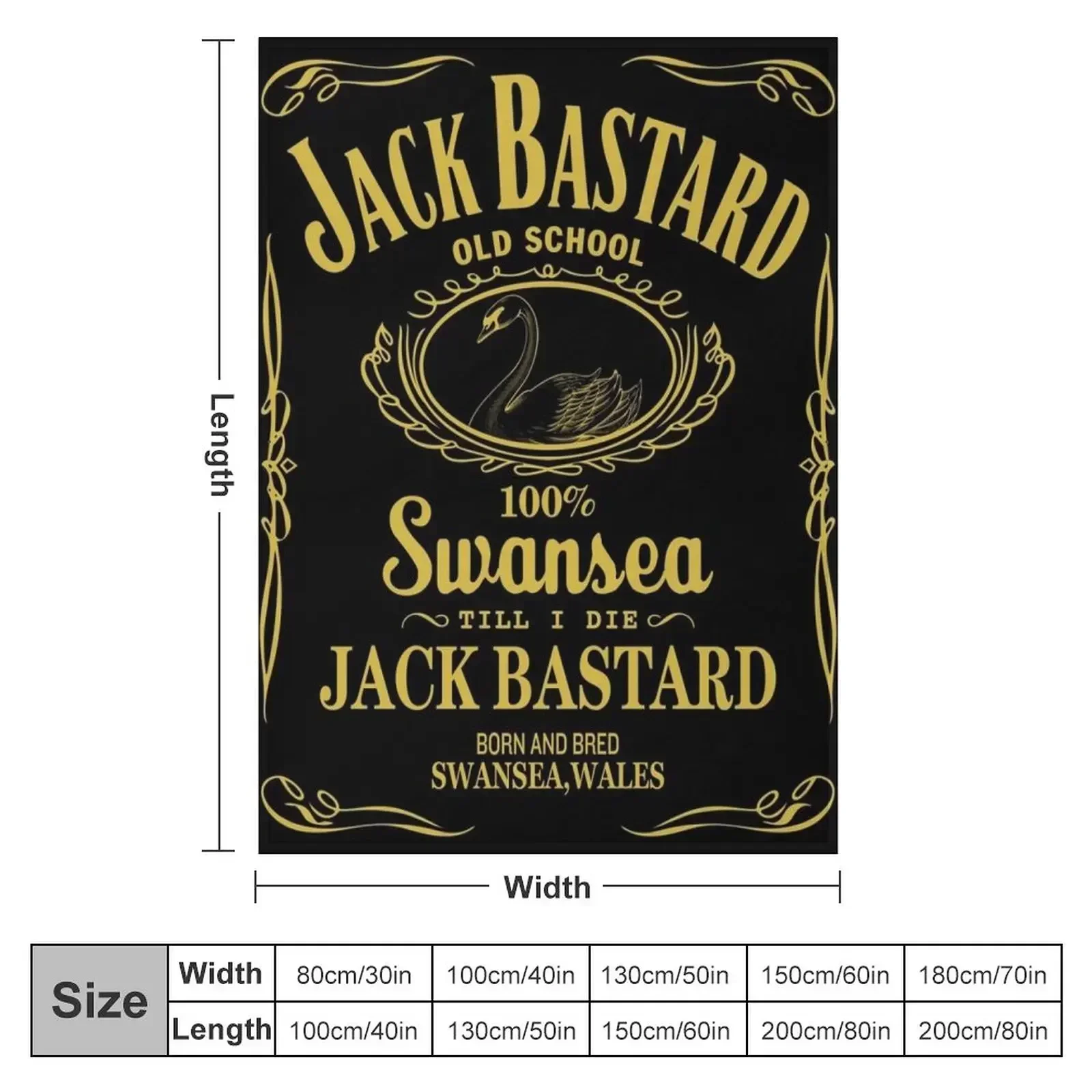 SWANSEA - JACK BASTARD GOLD Throw Blanket Moving Luxury Throw Blankets