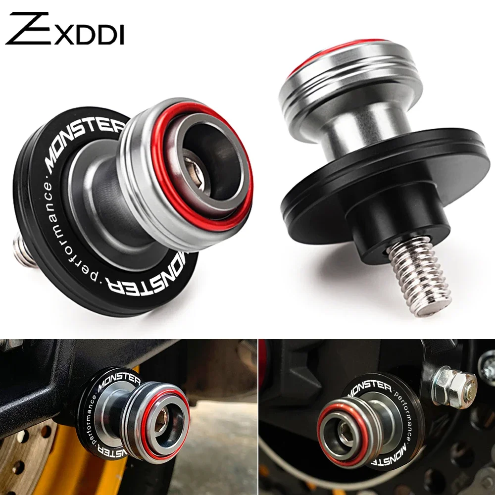 For DUCATI MONSTER 695 696 796 797 821 Monster 1200 1200S 1200R Motorcycle 6MM CNC Swingarm Spools Stand Screws accessories moto