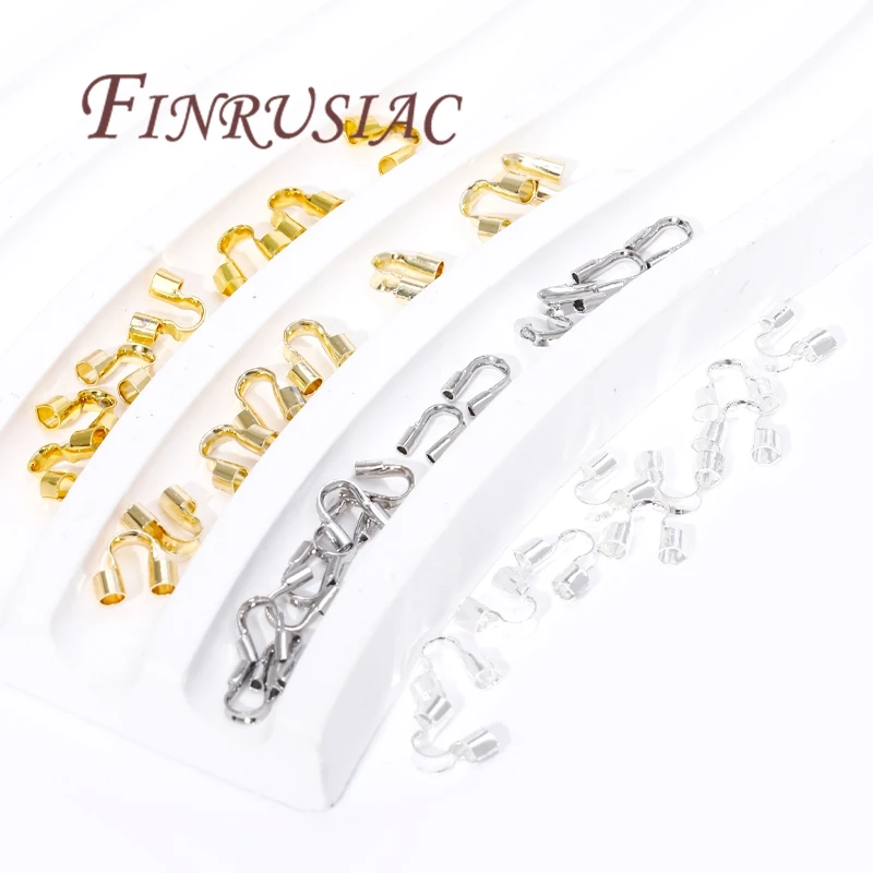 14K Gold Plated Wire Protectors Wire Guard Guardian Protectors Loops U Shape Accessories,Clasps Connectors For Jewelry Making