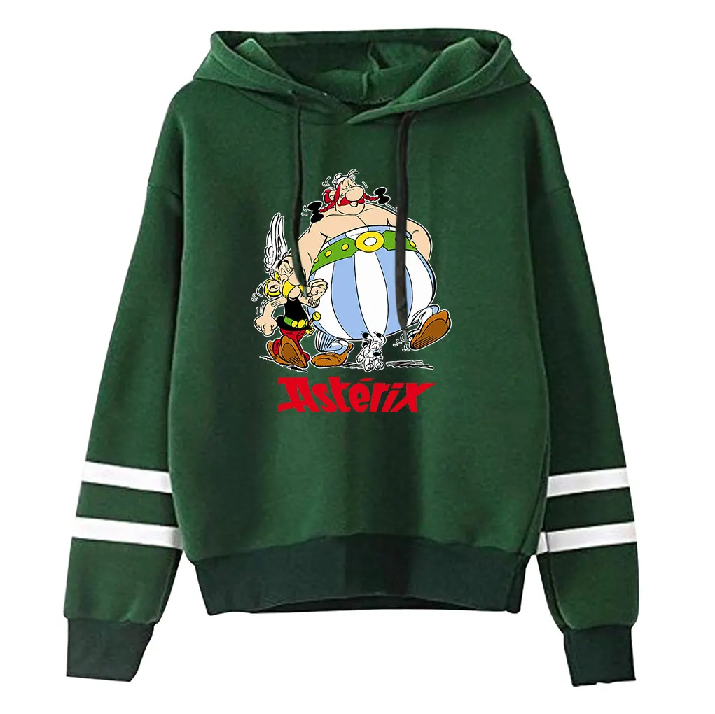 Asterix & Obelix  merch anime hooded  Pocketless Parallel Bars Sleeve Streetwear Women Men Hooded Harajuku Sweatshirt Clothes