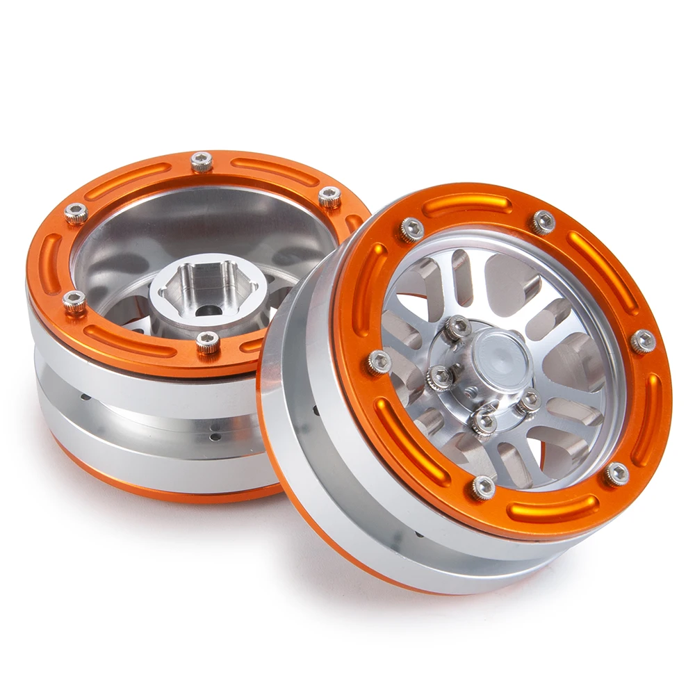 AXSPEED 4 Stück Beadlock-Perlen aus Aluminiumlegierung, 1,9 Zoll, Felgennaben für Axial SCX10 D90 TRX-4 1/10 RC Crawler Car Truck Upgrade-Teile