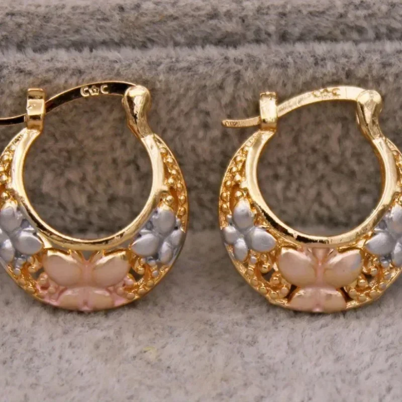 Chen Rui Fashion Earrings Vintage Design Golden Big Circle Fried Dough Twists Circle Fashion Jewelry Headwear Wholesale