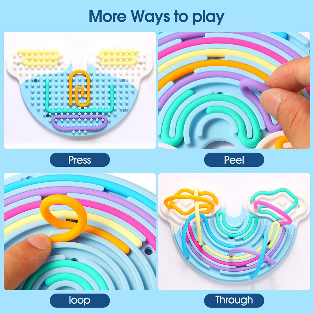 لوحة الضغط الحسية للمساحة من السيليكون، لعبة تخفيف الضغط المحمولة للأصابع مناسبة لإضطراب انطفاض النشاط والقلق والقلق