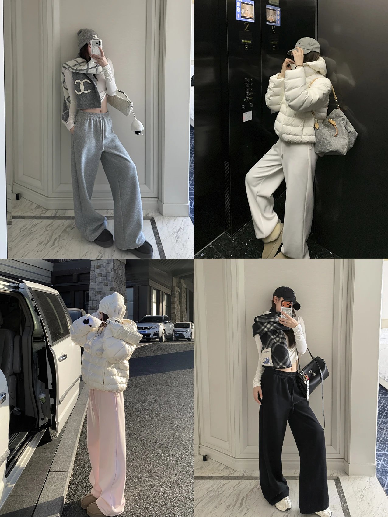 

Широкие брюки Middletone Fce с подкладкой, женские повседневные брюки свободного кроя, удобные утепленные длинные брюки весом 430 г, с высокой талией