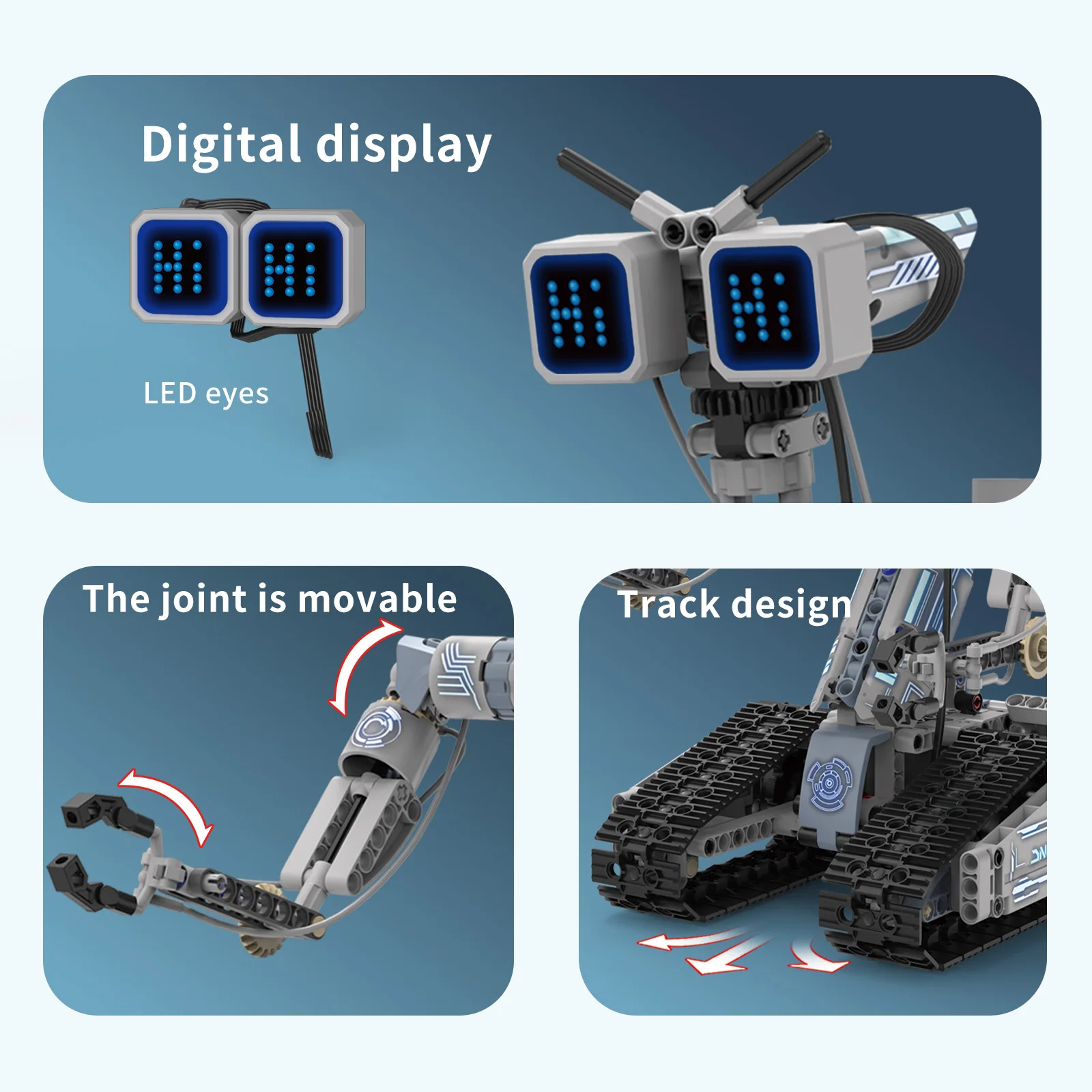 5 In 1 Transformable Programmable RC Robot Building Blocks Toy, DIY Assembled Bricks, STEM Science Educational Puzzle Toy