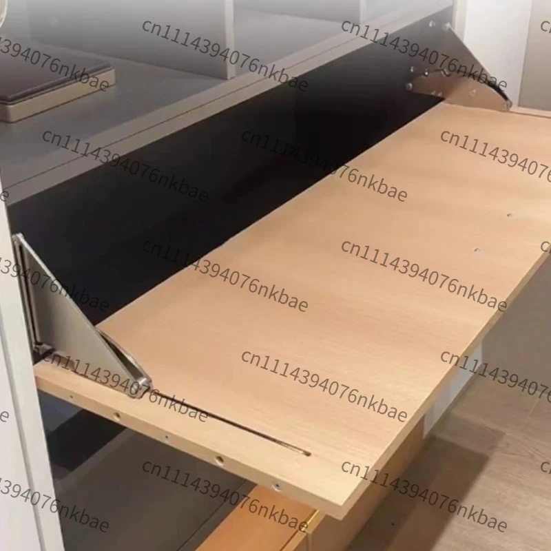 Flip Down Folding Table Hardware Kit, Drop Leaf Support Bracket, Furniture Hinge for DIY Cabinet Wardrobe Mounting Parts
