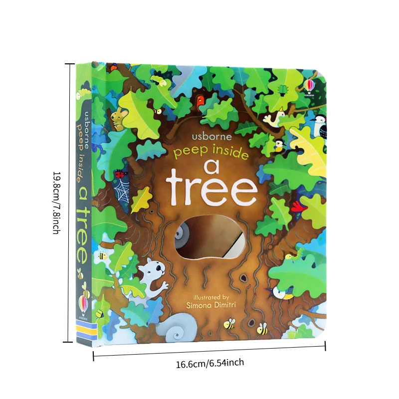 Usborne Peep Inside a tree 3D stereoscopic English educational picture book suitable for beginners in learning English