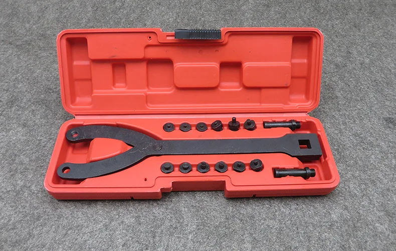 1/2 Inch 15Pc Variable Pin Spanner Wrench Automobile Tool Adjustable Fan Clutch Pully Holder Remover Kit