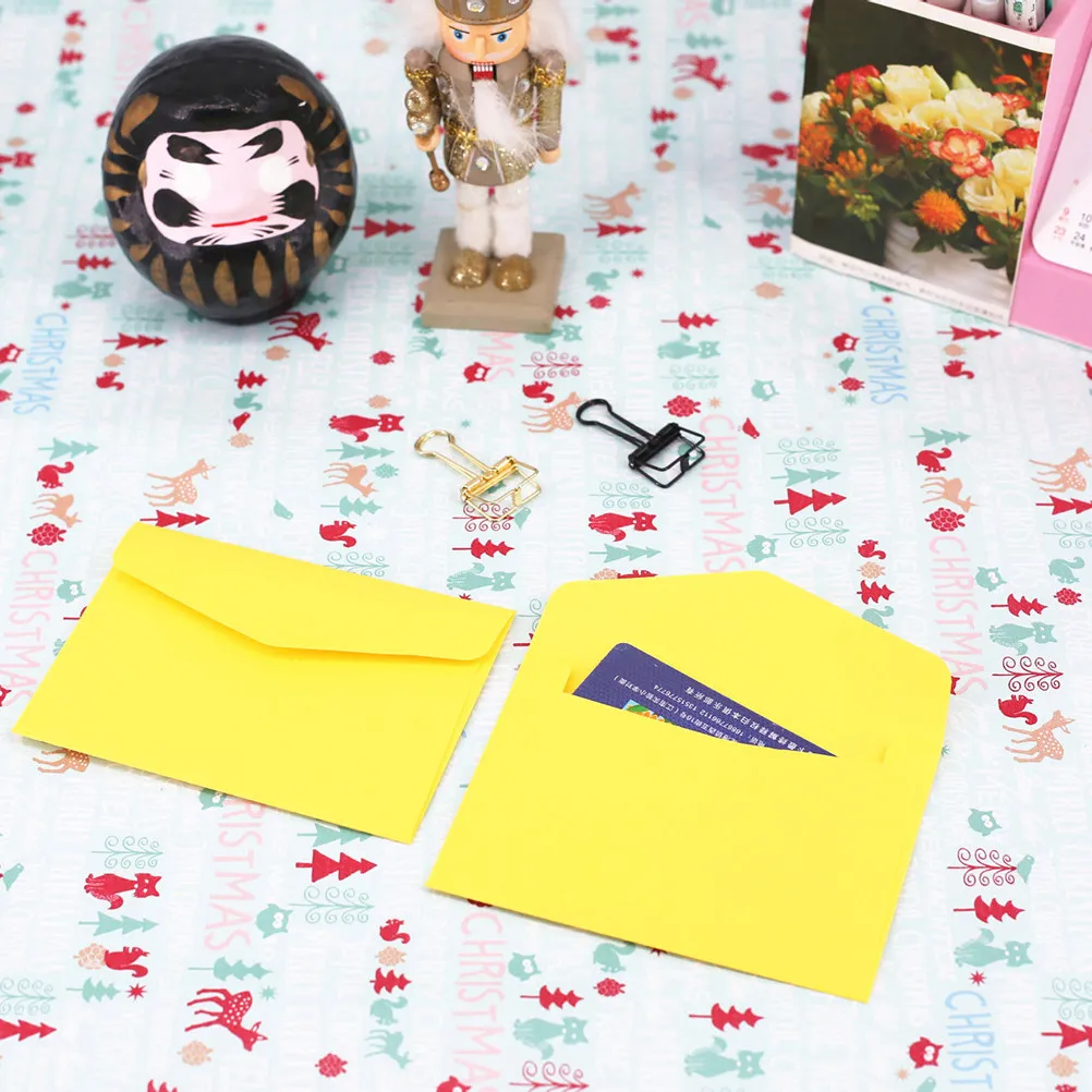 

60Pcs Bright Colored Unprinted Envelopes Eco Friendly Biodegradable Blank Paper Envelopes for Postcards Name Cards Documents