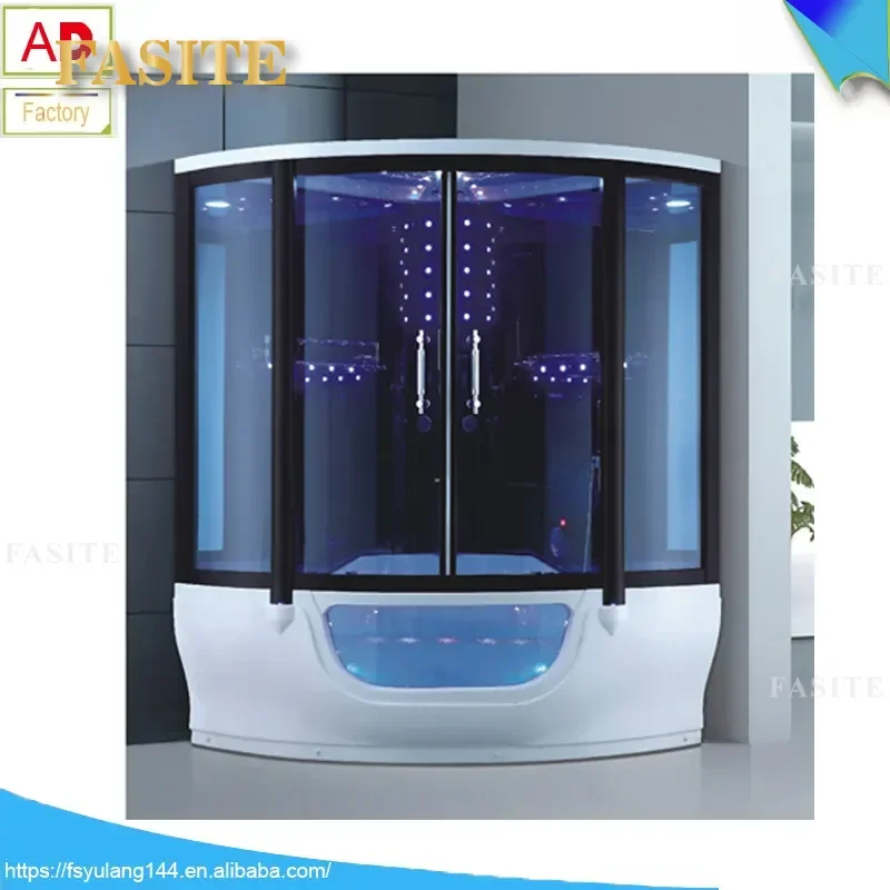 For Small Apartment Smart Fan Shaped Steam Shower Room with Massage Surfing Function Integral Export Quality Bathroom Cabin