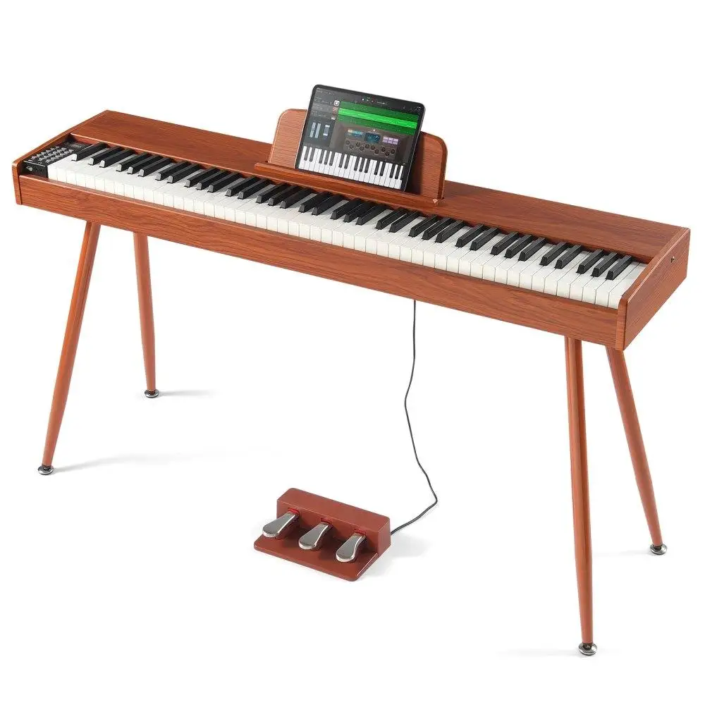 

88 Key Digital Piano with Fully Weighted Keys Dual Keyboard Four Legged Stand