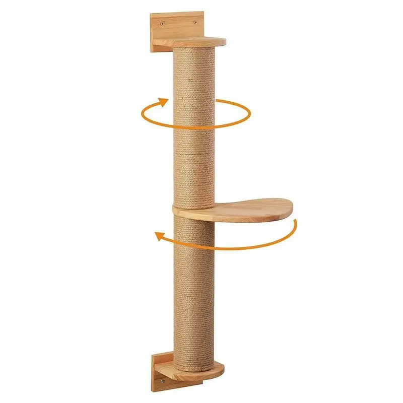 

Cat Activity Tree Wall Mounted Activity Center Scratching Post Cat Climbing Pole Scratching Posts For Small To Medium Cats